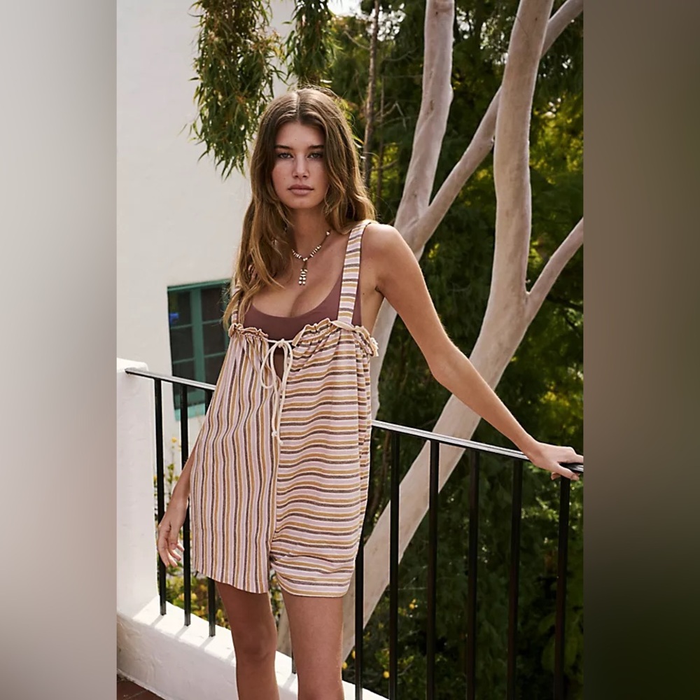 COPY - Free people Marianna Striped Romper size XS - Picture 2 of 8